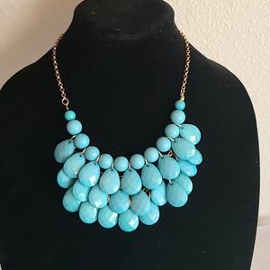 Jane Stone Fashion Floating Bubble Teardrop Bib Collar Necklace 20 in.